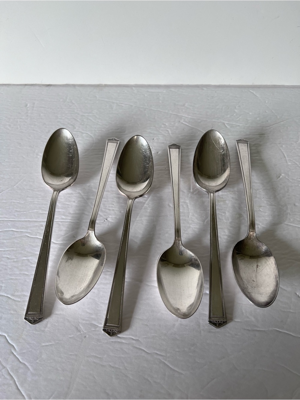 VTG 1847 Rogers Bros Silverware Not Mono Anniversary Pattern 6 Tablespoons